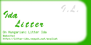 ida litter business card